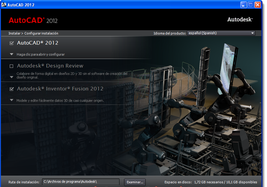 Autodesk AutoCAD 2012 Español [32 Bits & 64 Bits]